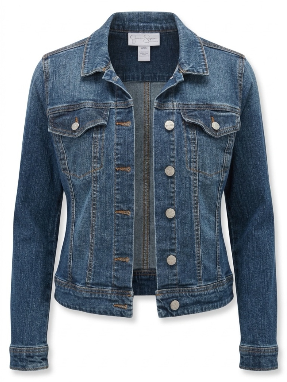 Jessica Simpson Medium Blue Denim Trucker Jacket